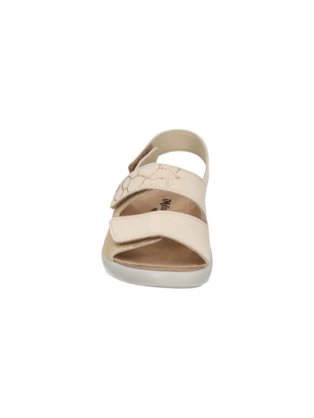 Melluso Sandalo Donna beige con Zeppa e Strass