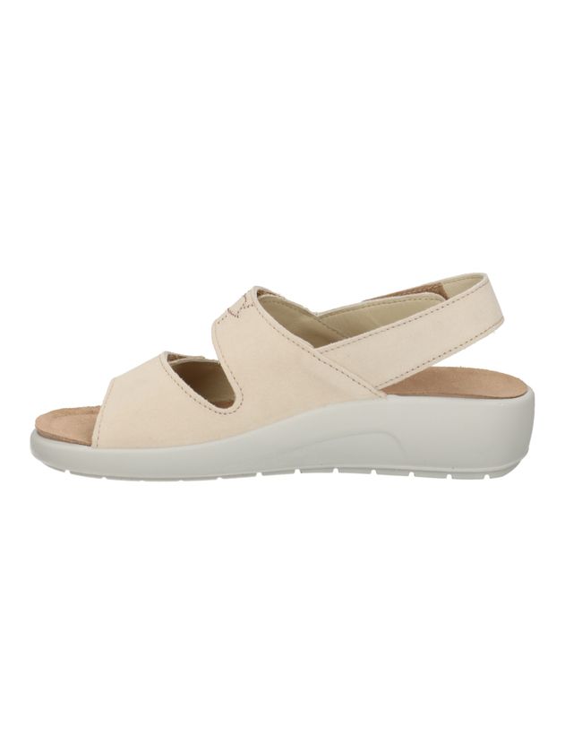 Melluso Sandalo Donna beige con Zeppa e Strass