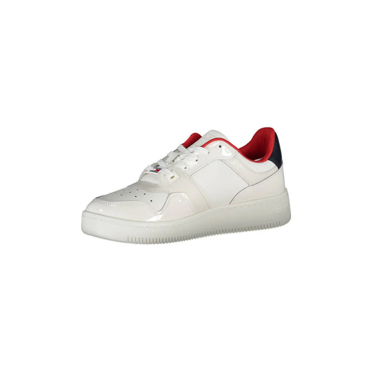 TOMMY HILFIGER Scarpe Sneakers Donna Bianche con Lacci e Logo