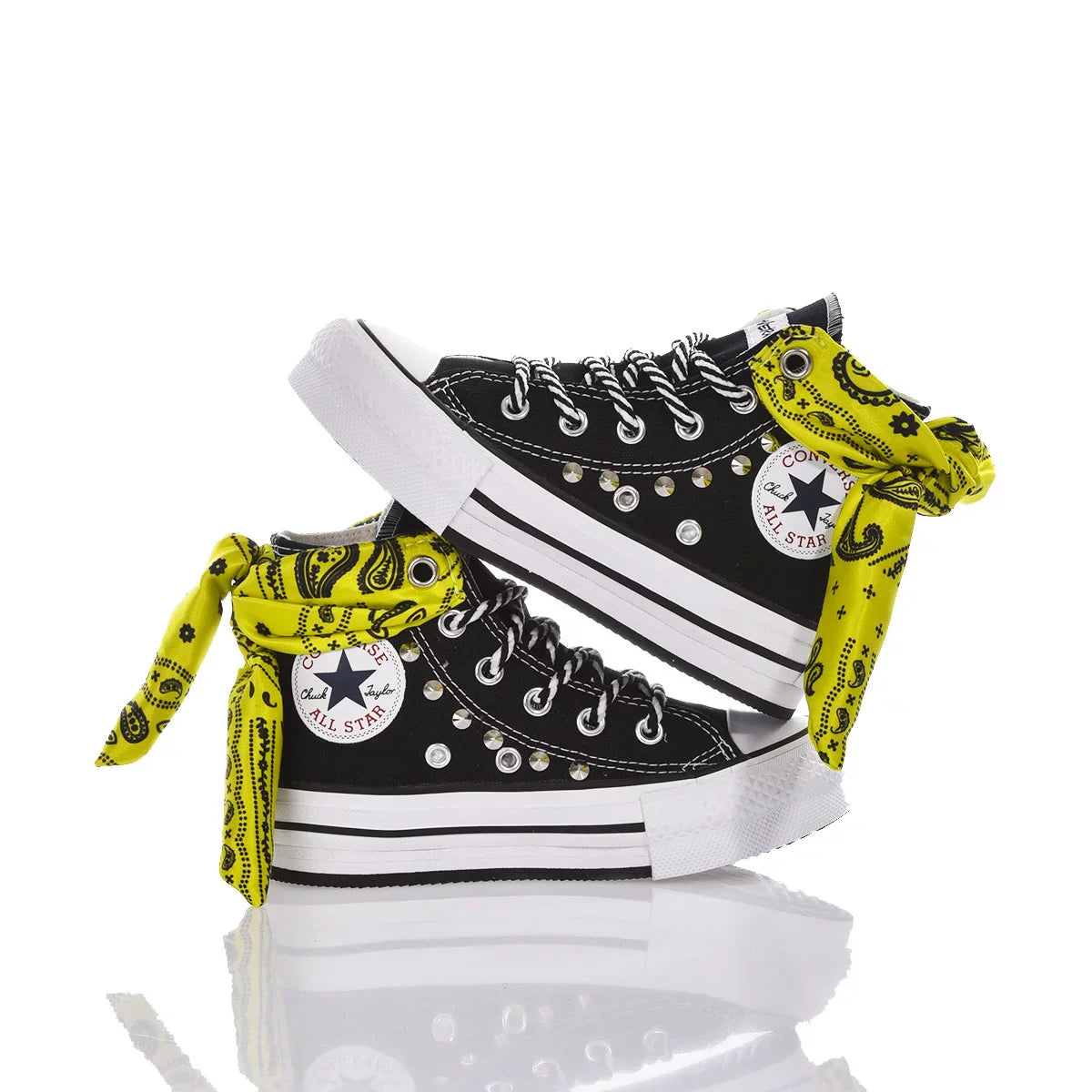 CONVERSE JUNIOR PLATFORM YELLOW BANDANA