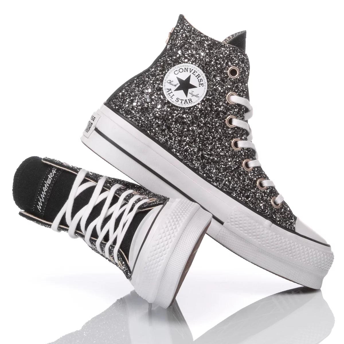 Converse Platform Glitter Nero