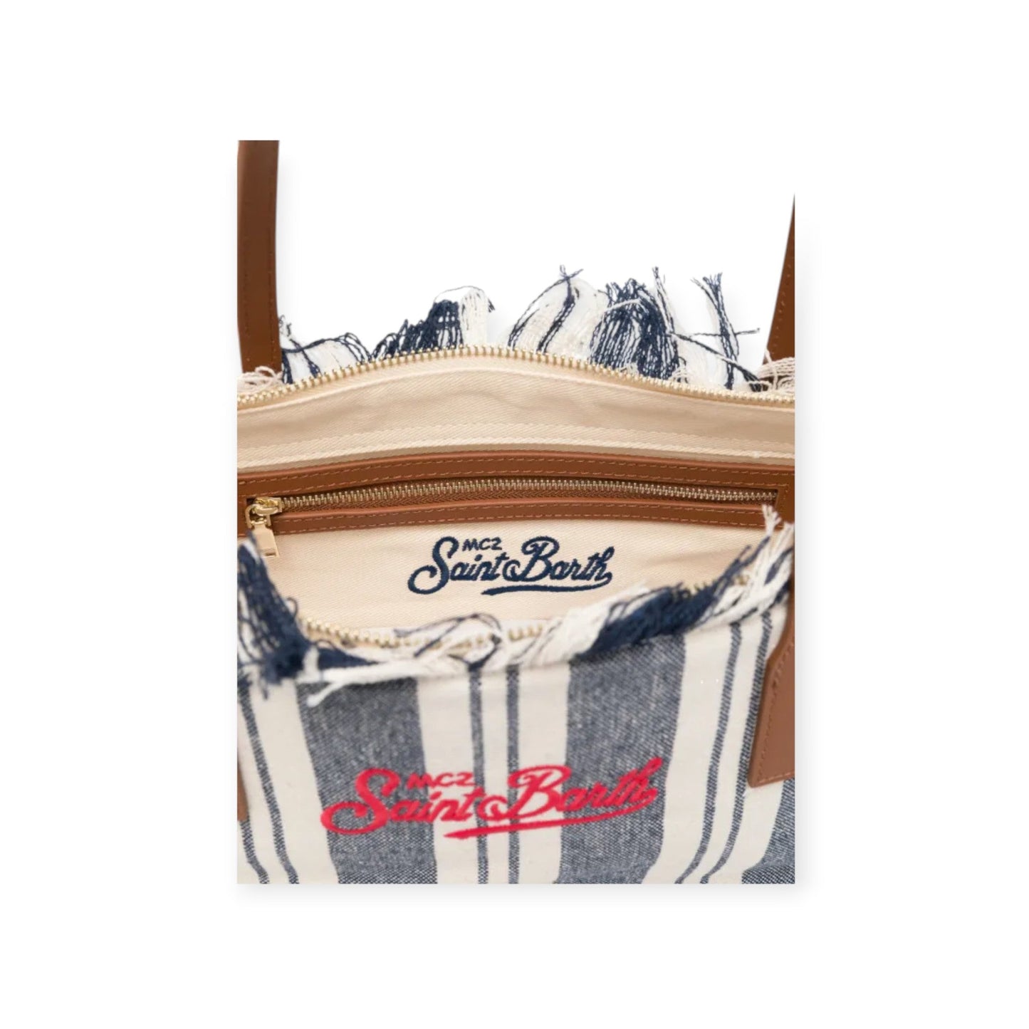 BORSA CITYBAG BIANCA E AZZURRA