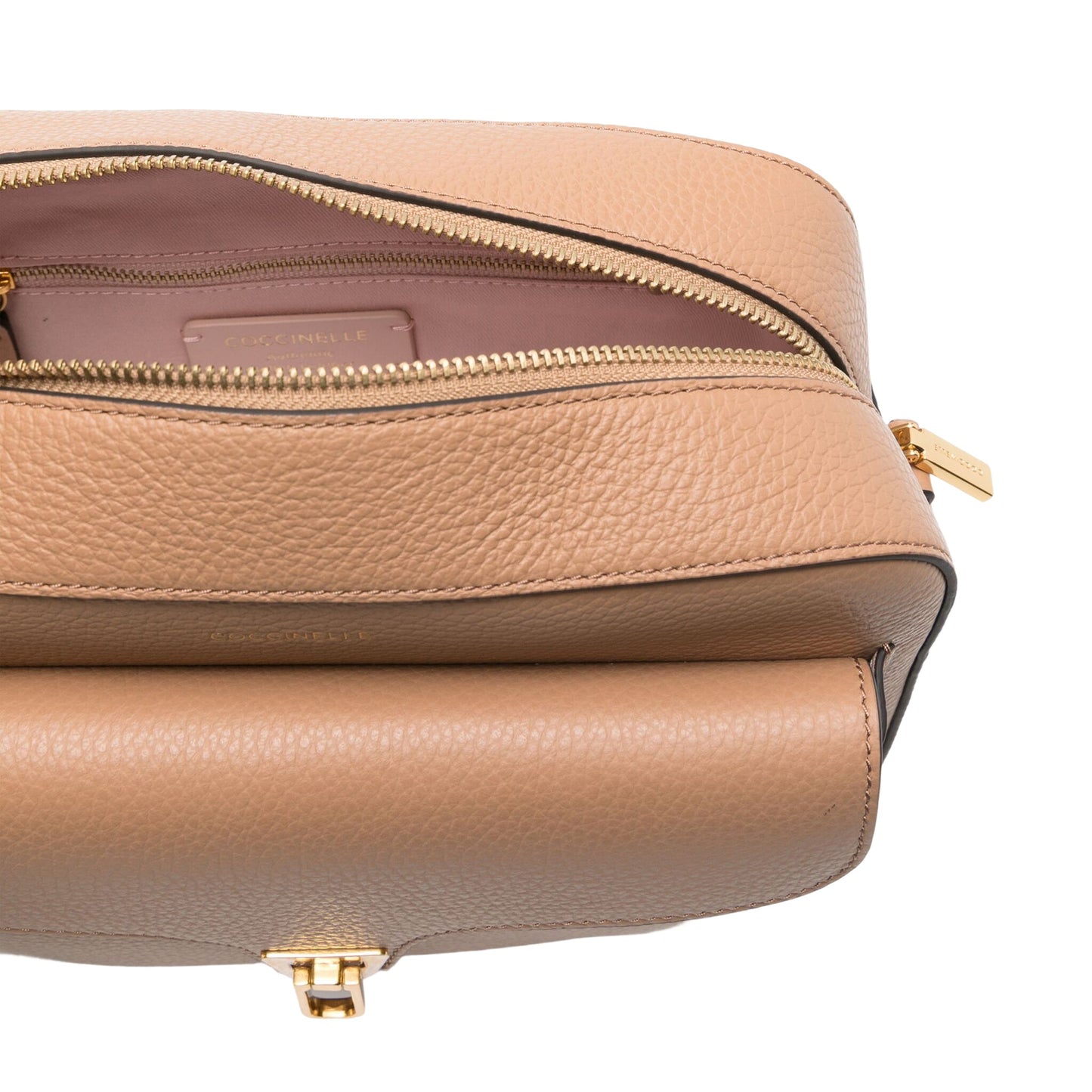 COCCINELLE Borsa Donna a Tracolla Marrone, In Vera Pelle, Beat Soft Media