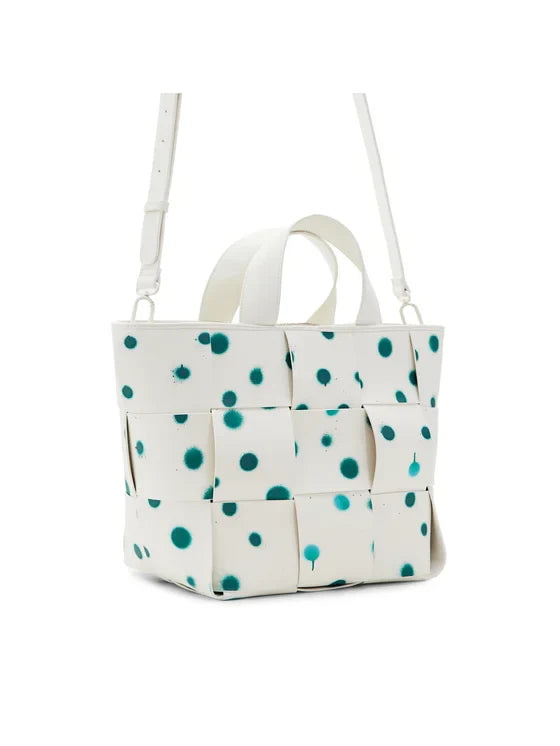 DESIGUAL Borsa Donna Bianca a Mano e Spalla con Tracolla Catena