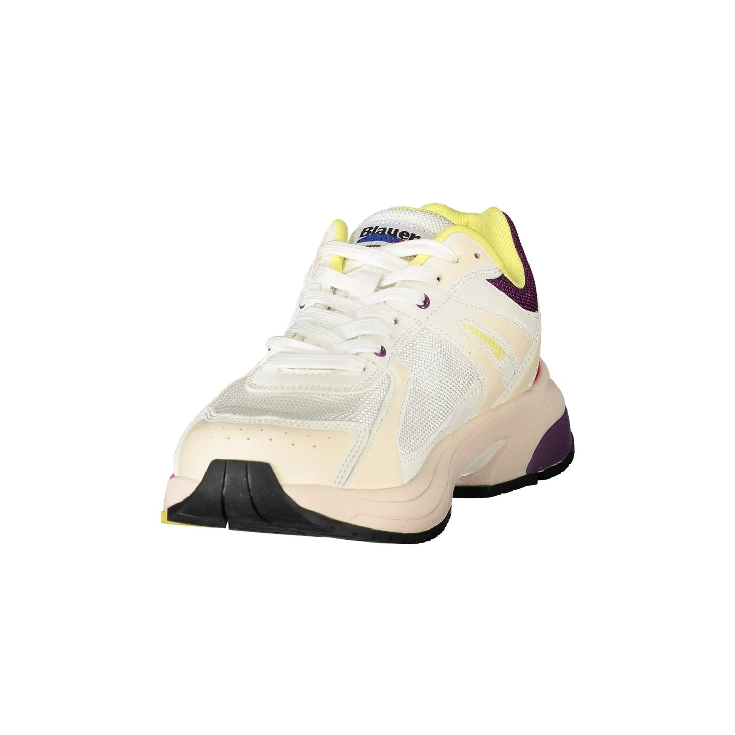 BLAUER Sneakers Donna Bianche con Lacci e Dettagli in Viola/Rosa/Giallo