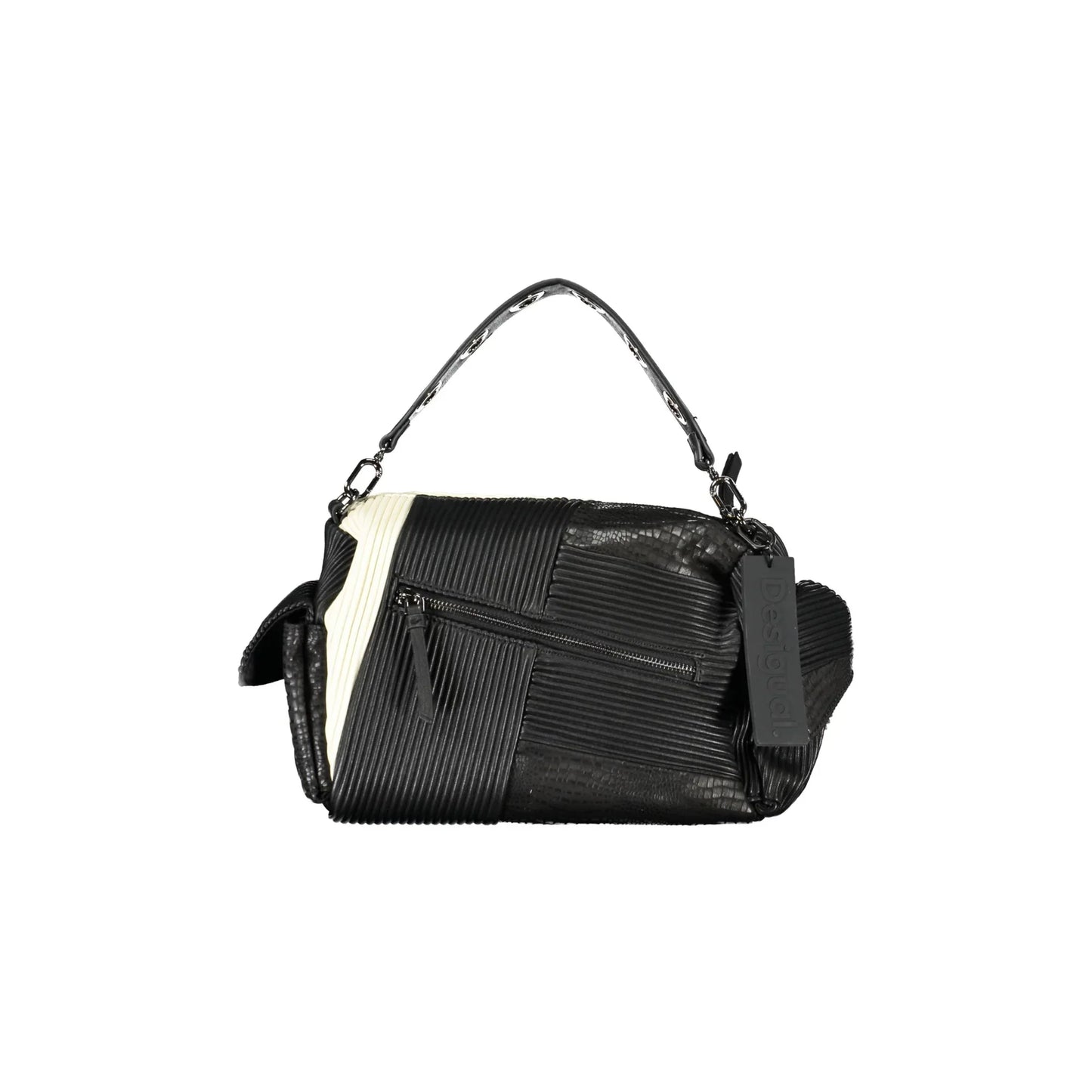 DESIGUAL Borsa Donna Nera a Spalla con Tracolla Removibile