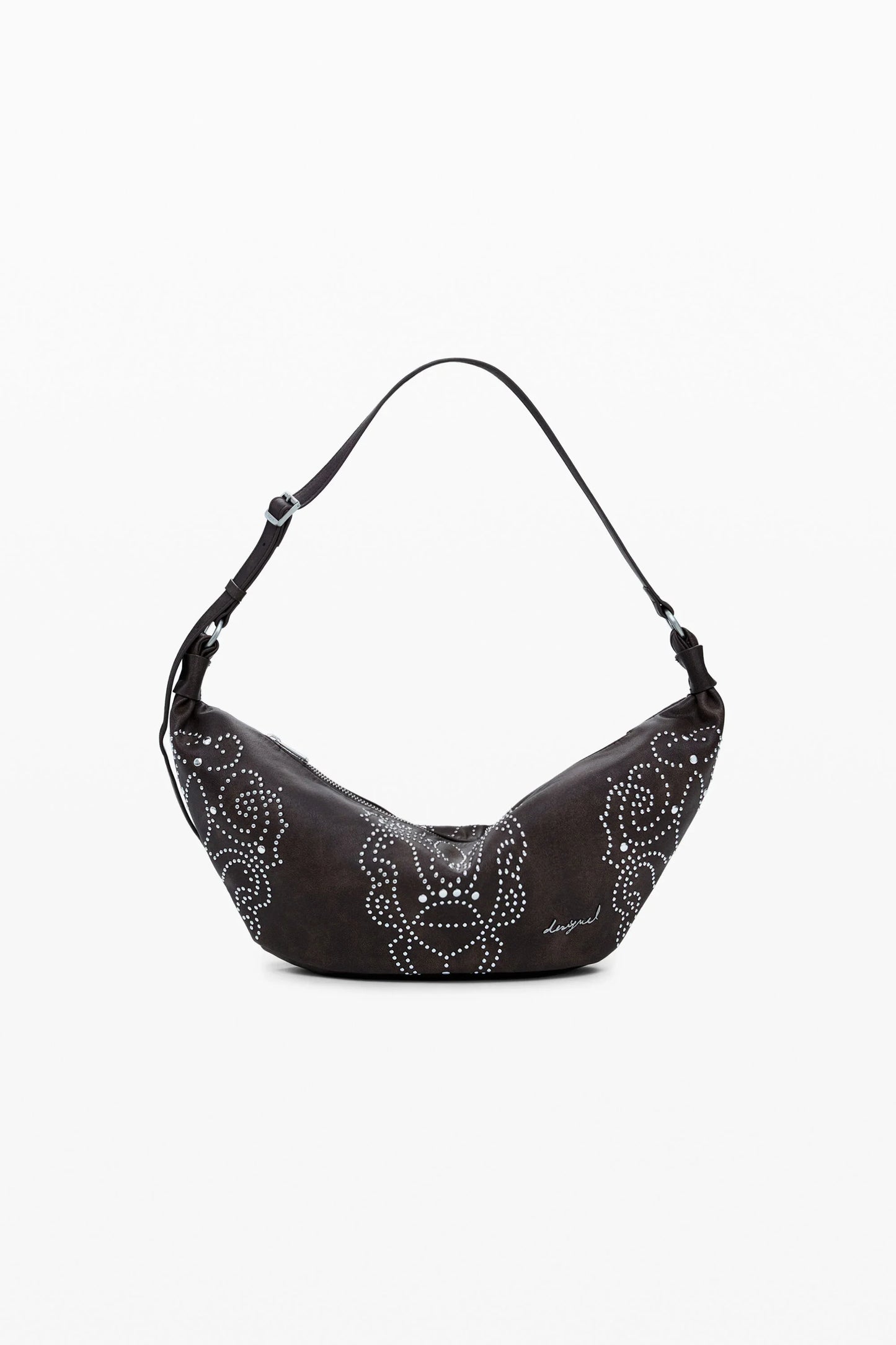 DESIGUAL Borsa Donna a Spalla Marrone, Poker Face Munster