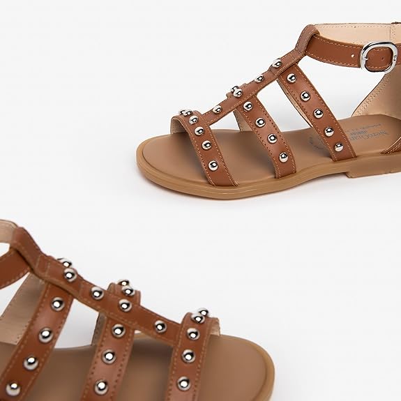 NeroGiardini E332640F Sandali Teens da Ragazza in Pelle Cognac