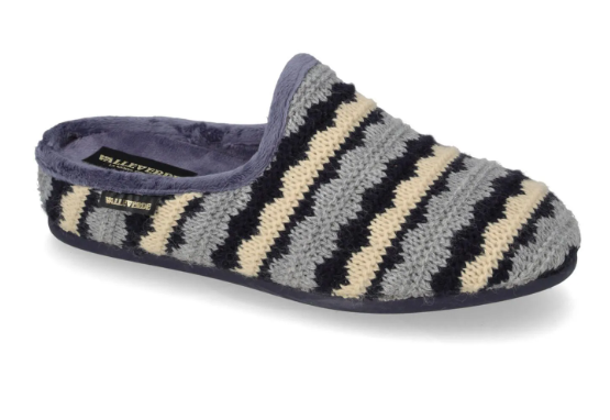 Valleverde Ciabatta donna con pattern e sottopiede in peluche 26252