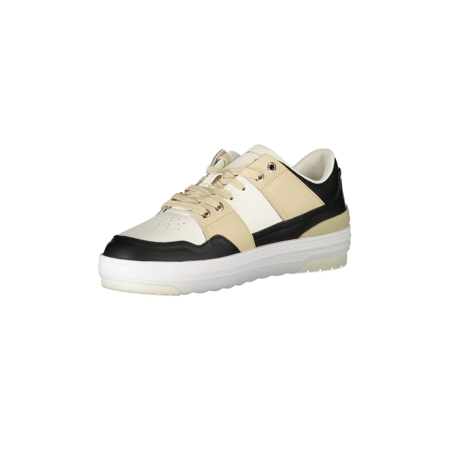 TOMMY HILFIGER Scarpe Sneakers Donna Bianche con Dettagli a Contrasto e Logo