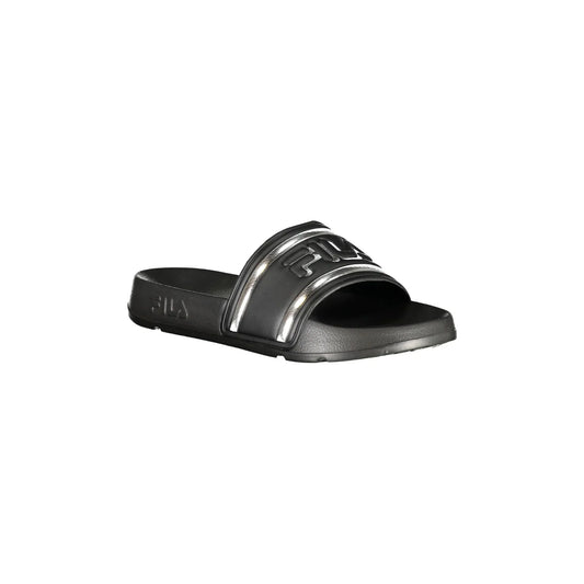 FILA Ciabatte Donna Nere Morro Bay con Dettagli Silver