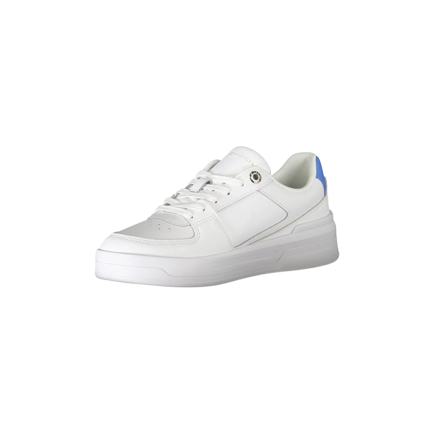 TOMMY HILFIGER Scarpe Sneakers Donna Bianche con Lacci e Logo
