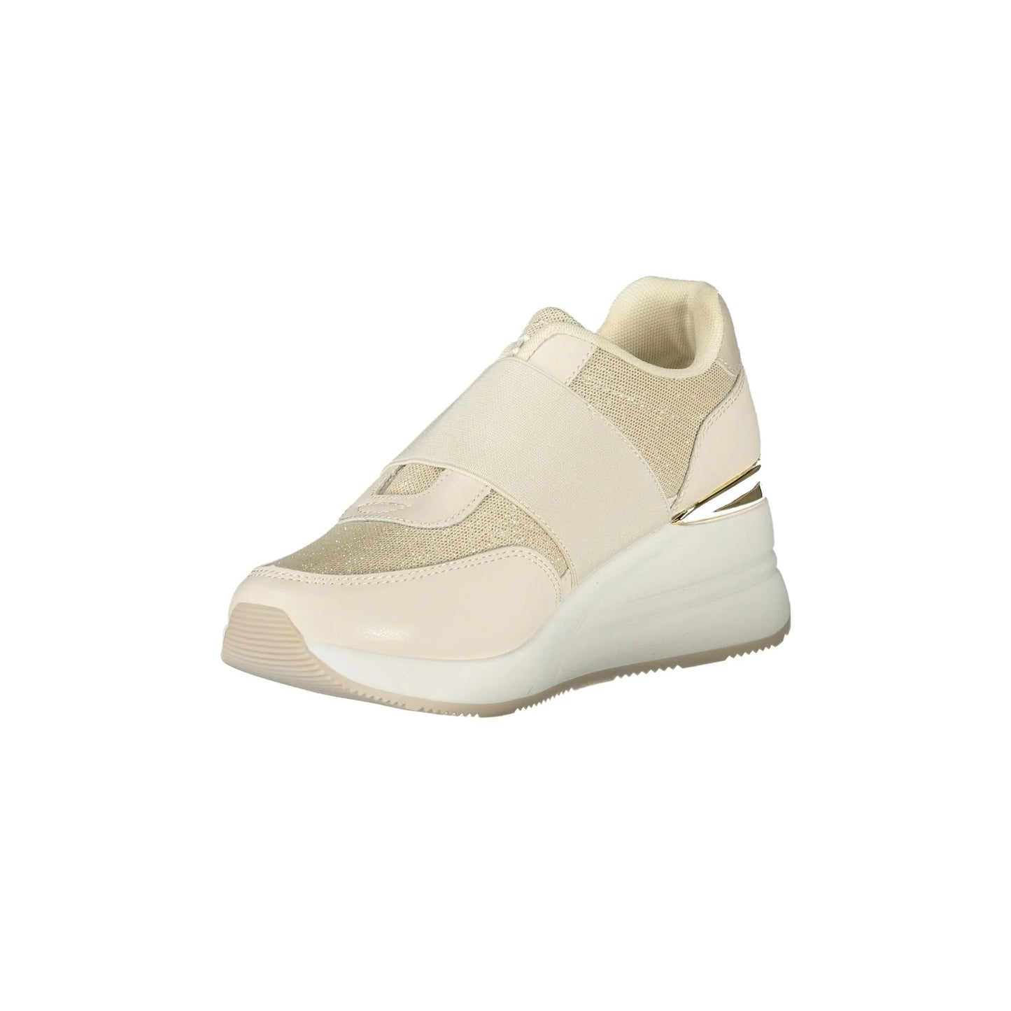 LAURA BIAGIOTTI Sneakers Donna Beige Elastiche con Plateau 6 cm