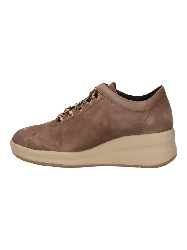MELLUSO WALK Sneakers Donna - R25656Z - Scarpe in pelle scamosciata con lacci fantasia animalier cod R25656Z (Copia)