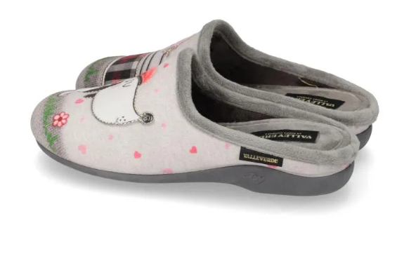 VALLEVERDE 26122 – Ciabatta da Donna con stampa e sottopiede in peluche