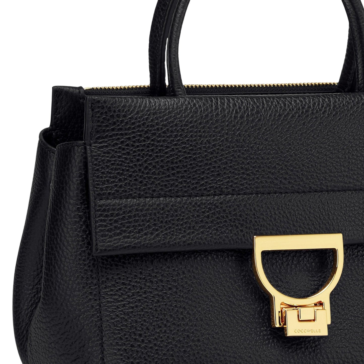 COCCINELLE Borsa Donna a Mano con Tracolla Nera, In Vera Pelle ,Arlettis Medium