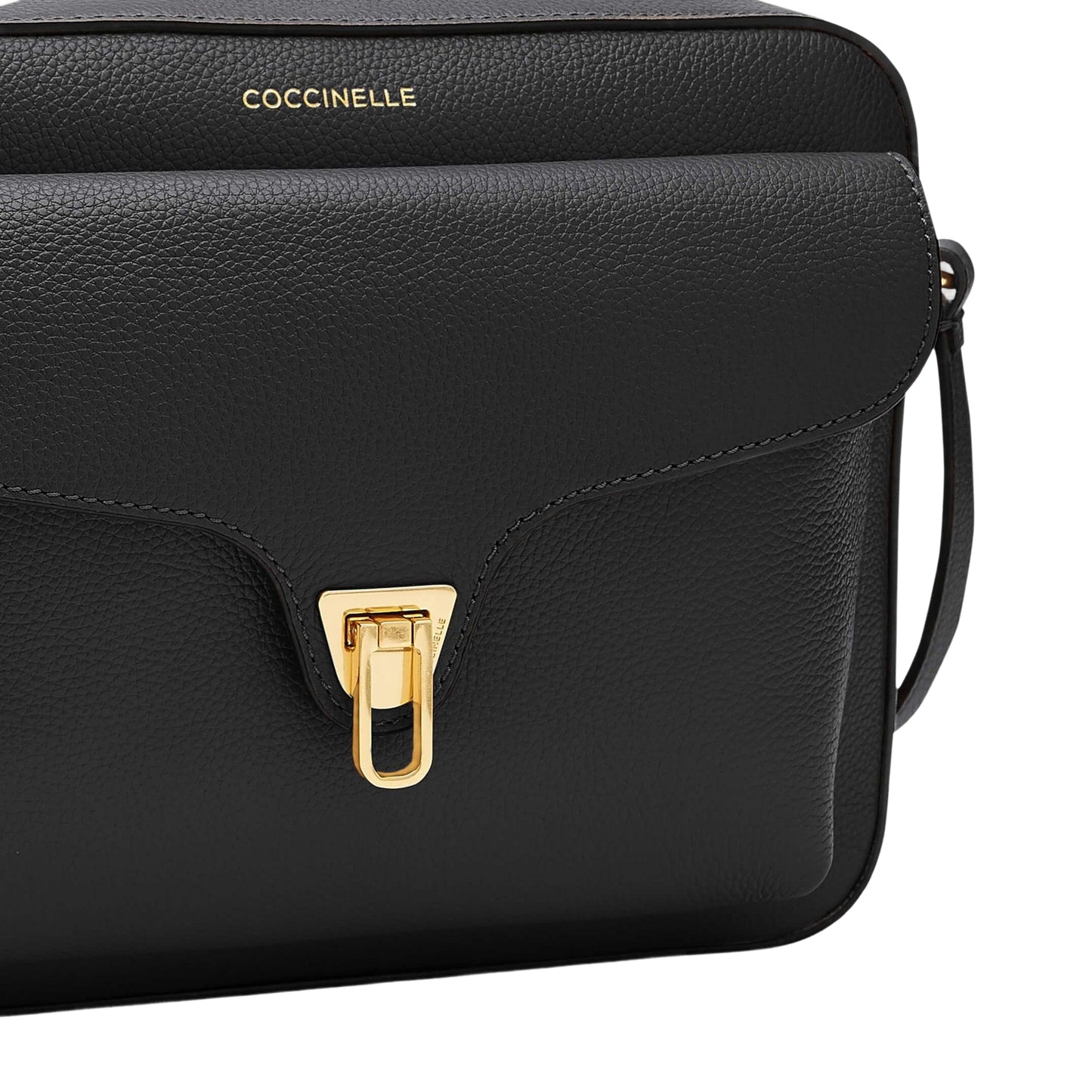 COCCINELLE Borsa Donna a Tracolla Nera, In Vera Pelle, Beat Soft Media