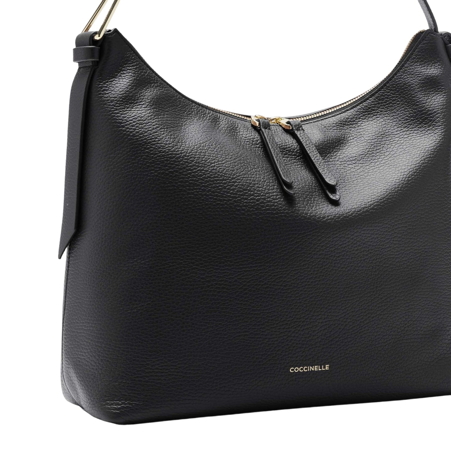 COCCINELLE Borsa Donna a Spalla Nera, In Vera Pelle, Malory Small