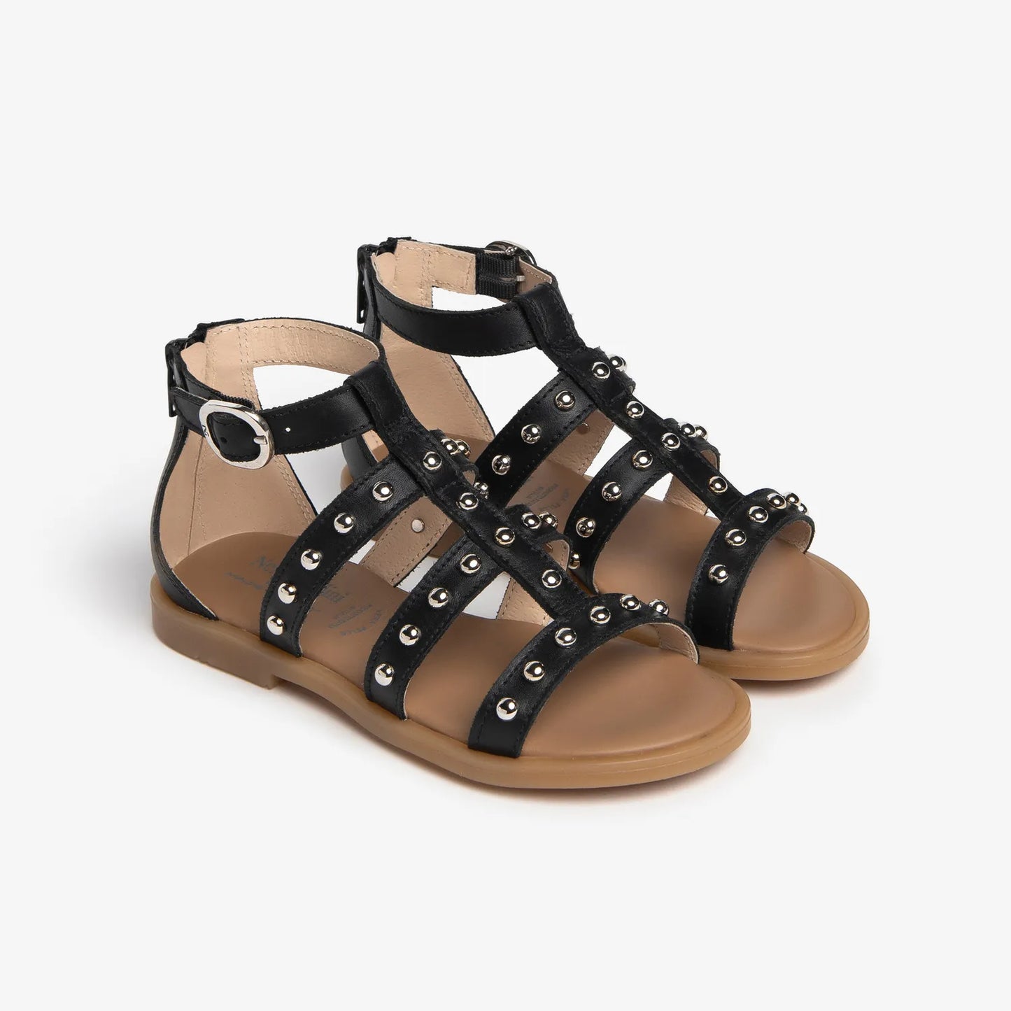 NeroGiardini E332640F Sandali Teens da Ragazza in Pelle Nero