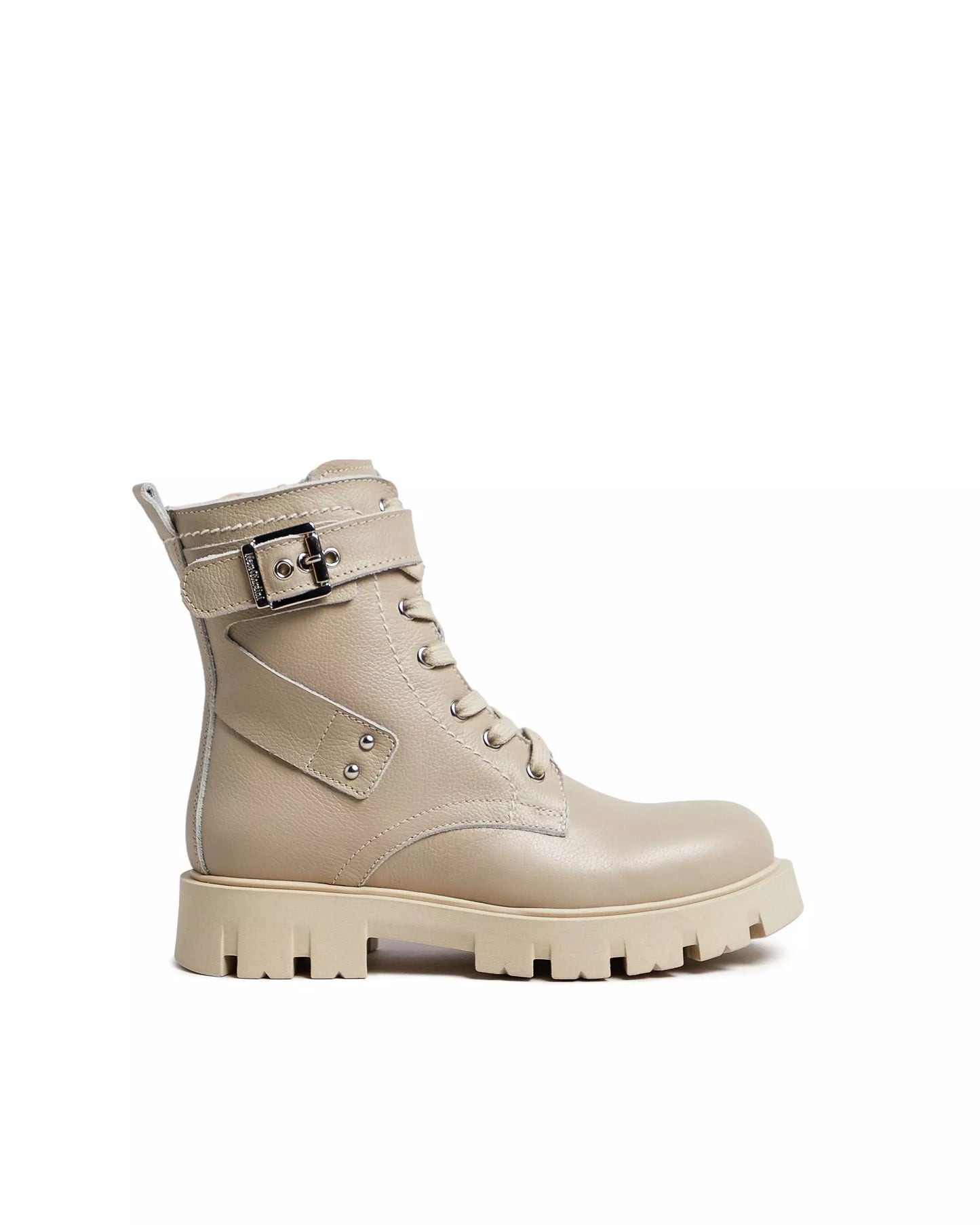 NeroGiardini Anfibi Teen da Ragazza in Pelle