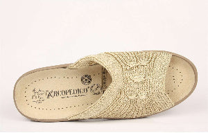 Arcopedico 1301 Ciabatta In Knitted Classic Aperta SPLASH 04 beige