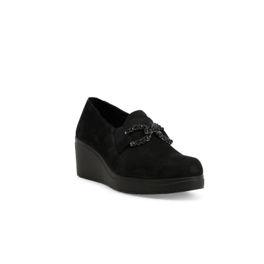 Melluso Mocassino comodo donna in morbida pelle nero k53018