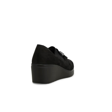 Melluso Mocassino comodo donna in morbida pelle nero k53018