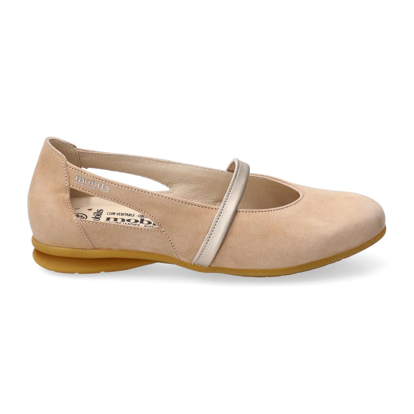 Samya beige Ballerina Mobils by mephisto con plantare estraibile