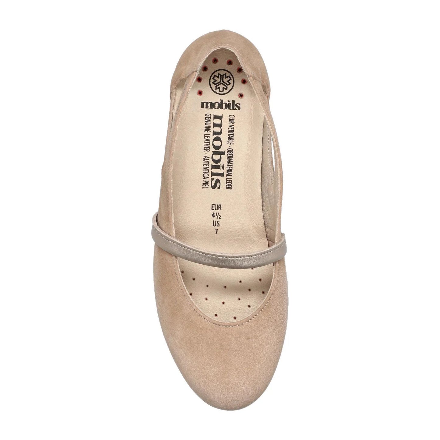 Samya beige Ballerina Mobils by mephisto con plantare estraibile
