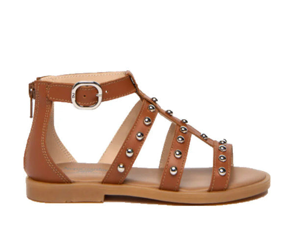 NeroGiardini E332640F Sandali Teens da Ragazza in Pelle Cognac