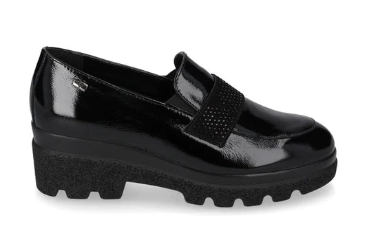 Mocassino donna Valleverde VR100F nero in pelle