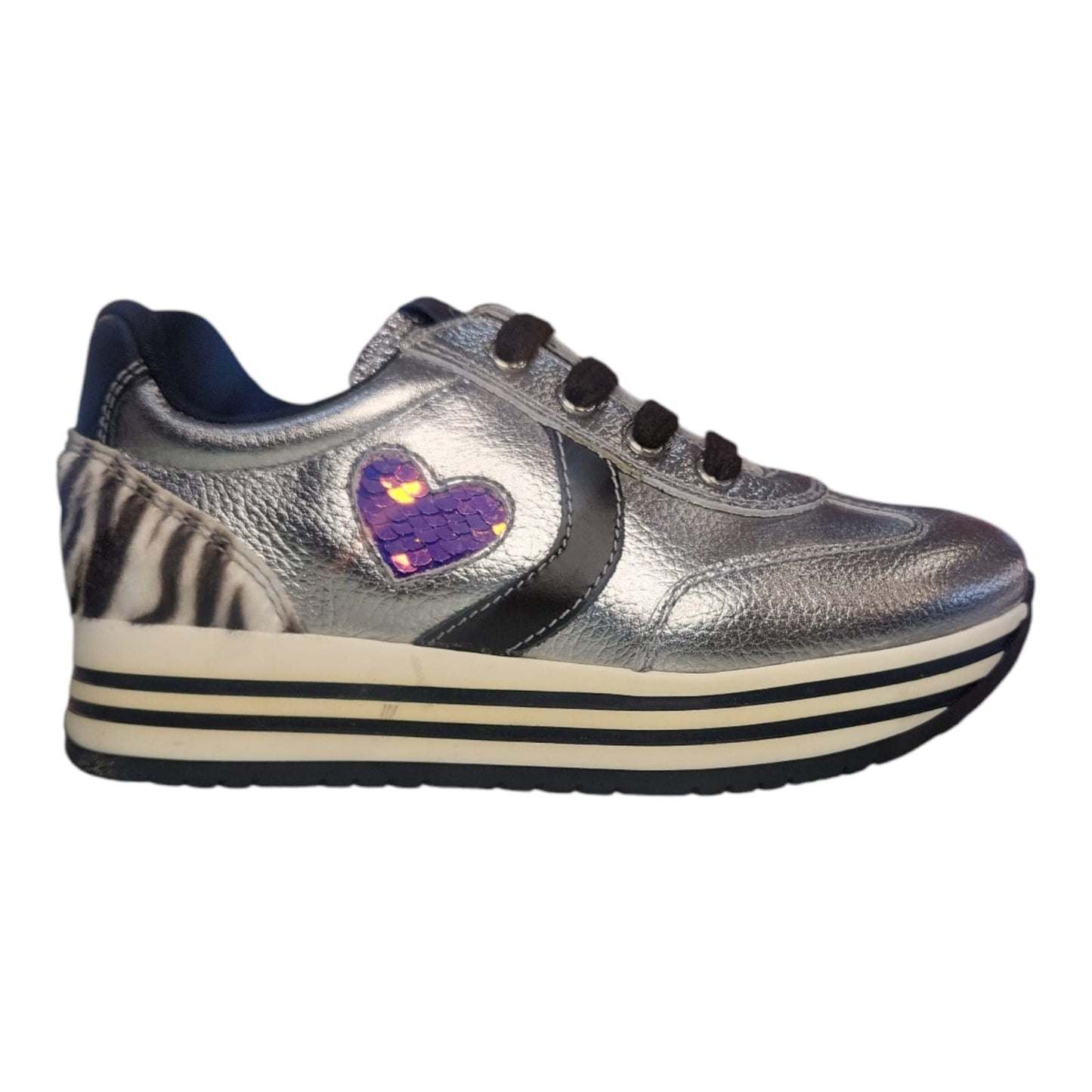 NeroGiardini Sneakers Kids da Bambina in Pelle