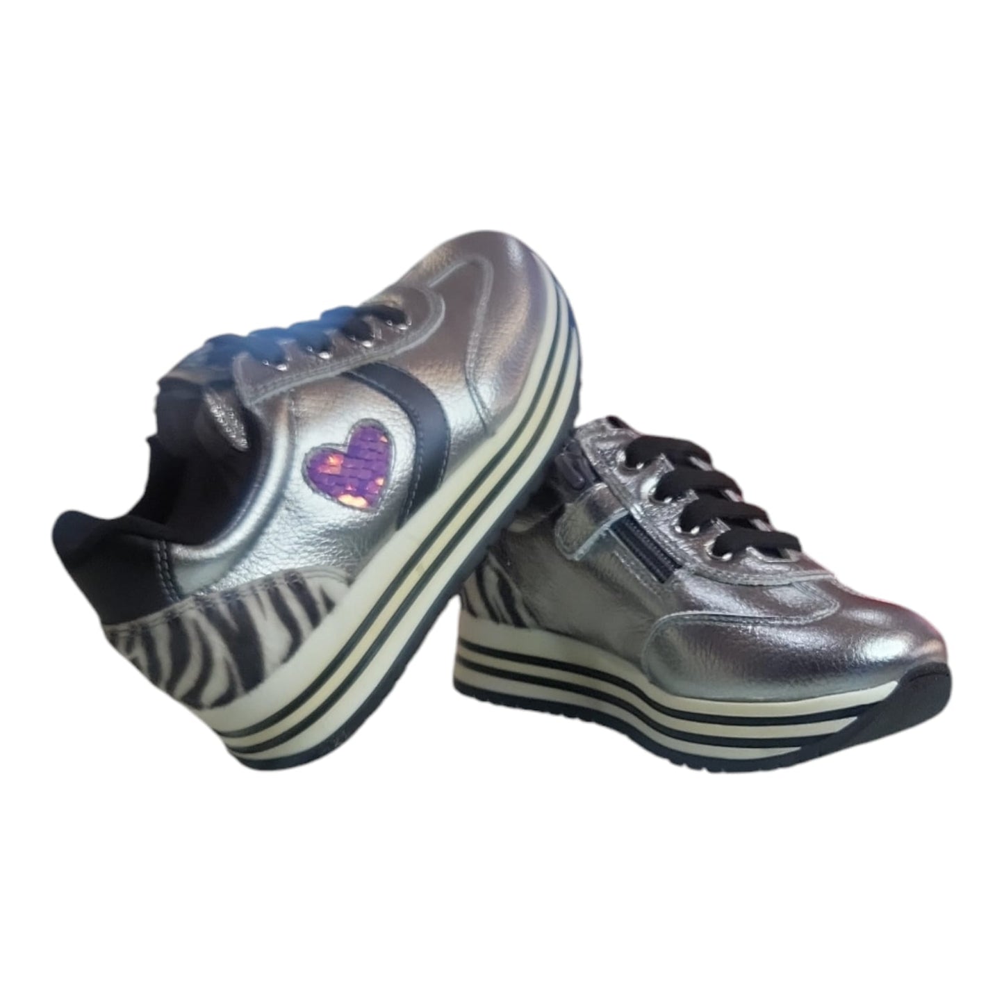 NeroGiardini Sneakers Kids da Bambina in Pelle