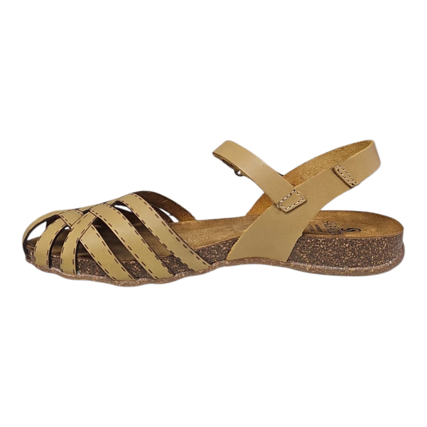 Sabatini sandalo in pelle strap on, punta traforata,sottopiede memory foam