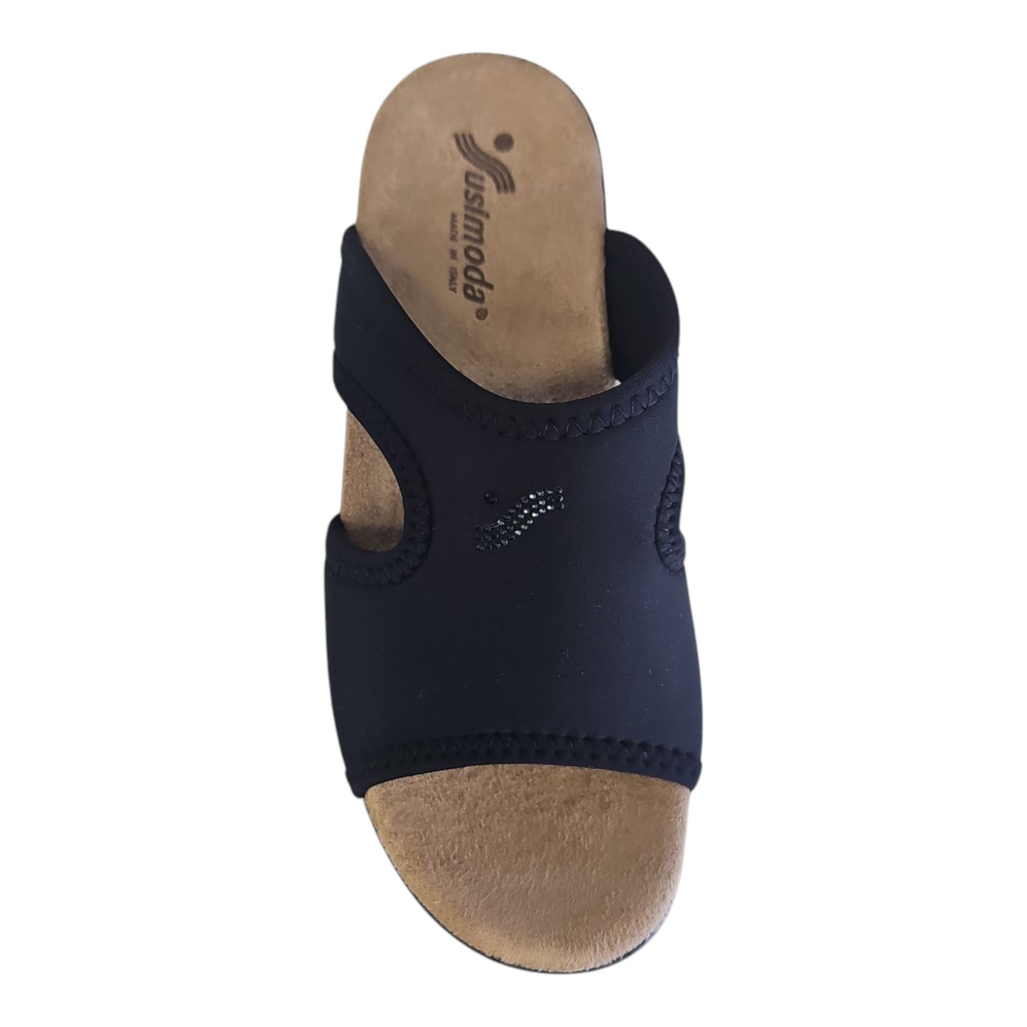 Ciabatta Susimoda 1969 in lycra nera elasticizzata
