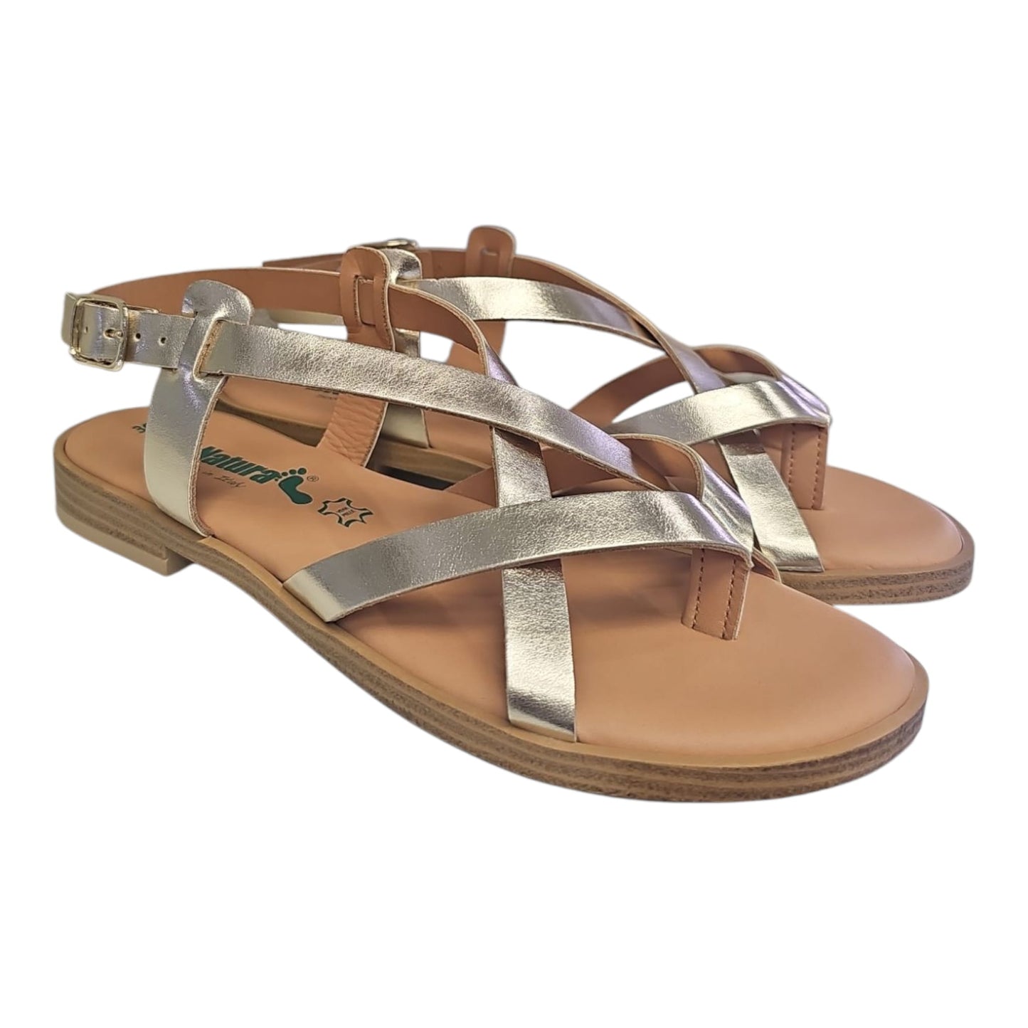 BioNatura PO2005 Infradito Donna LAMINATO PLATINO