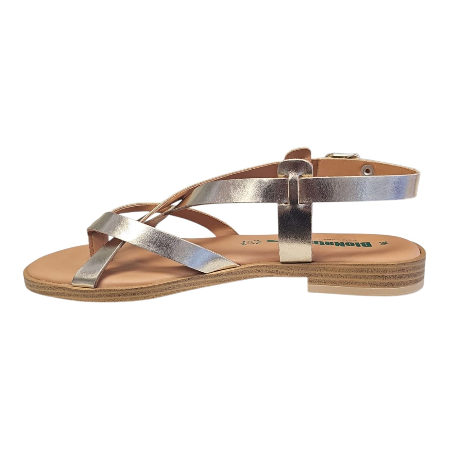BioNatura PO2005 Infradito Donna LAMINATO PLATINO