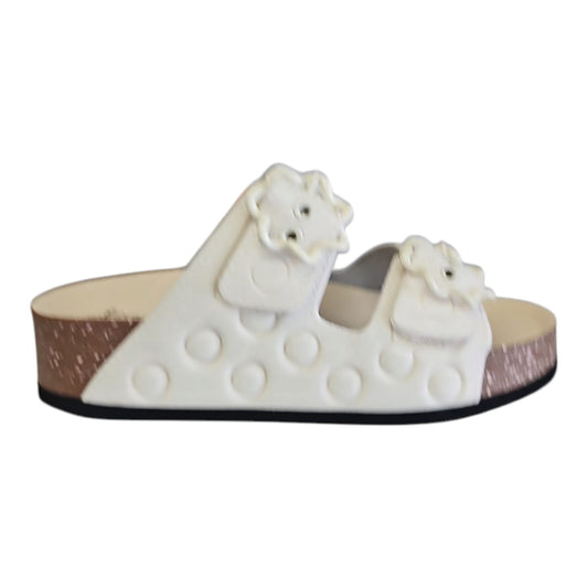 Ciabatte Sabatini donna bianco panna doppio velcro – Memory Foam