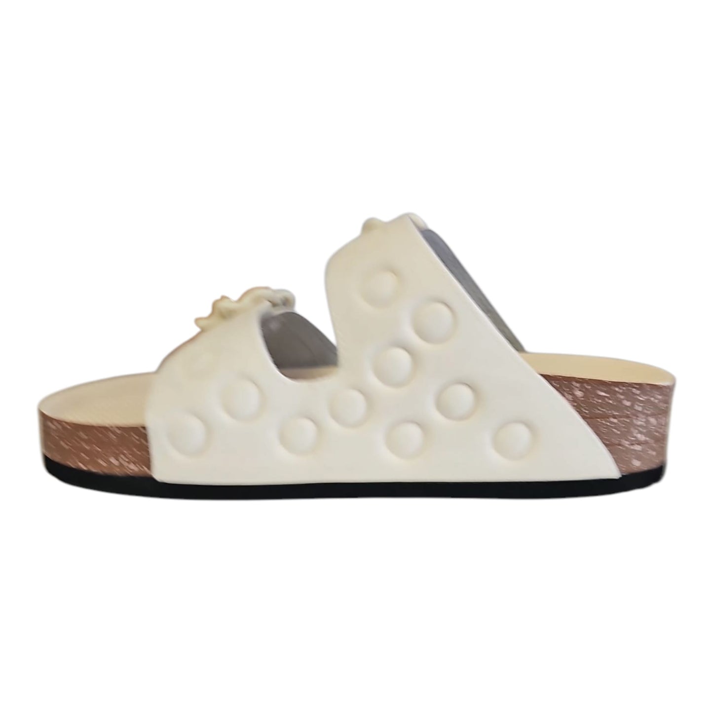 Ciabatte Sabatini donna Bianco Panna con doppio velcro – Memory