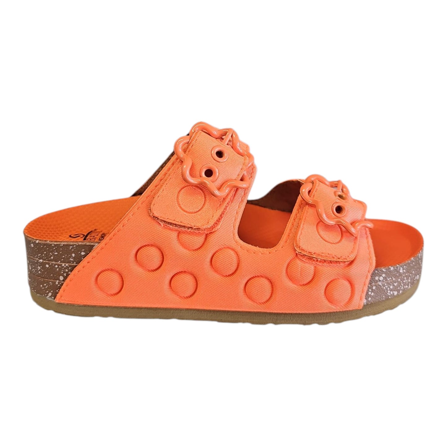 Ciabatte Sabatini donna arancio con doppio velcro – Memory