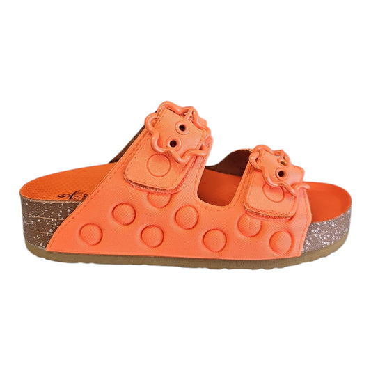 Ciabatte Sabatini donna arancio doppio velcro – Memory Foam