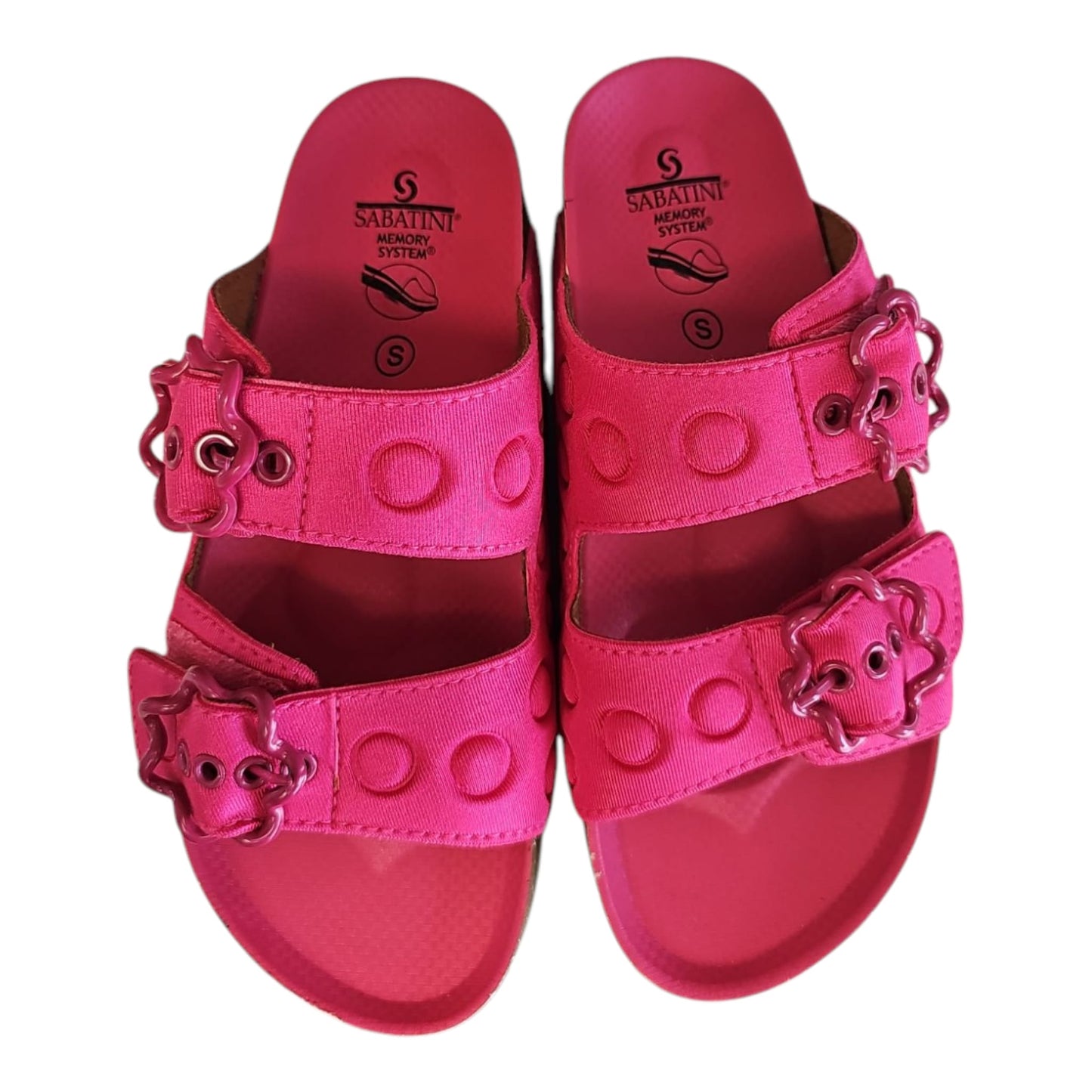 Ciabatte Sabatini donna fucsia con doppio velcro – Memory