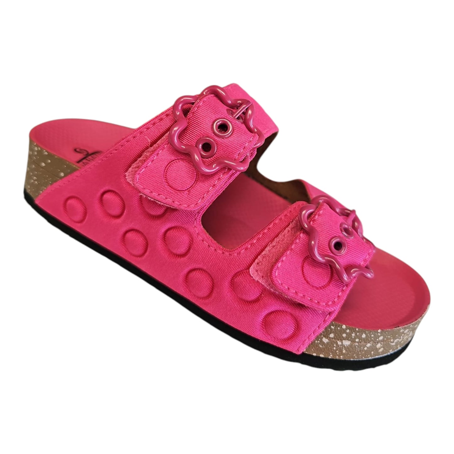 Ciabatte Sabatini donna fucsia con doppio velcro – Memory