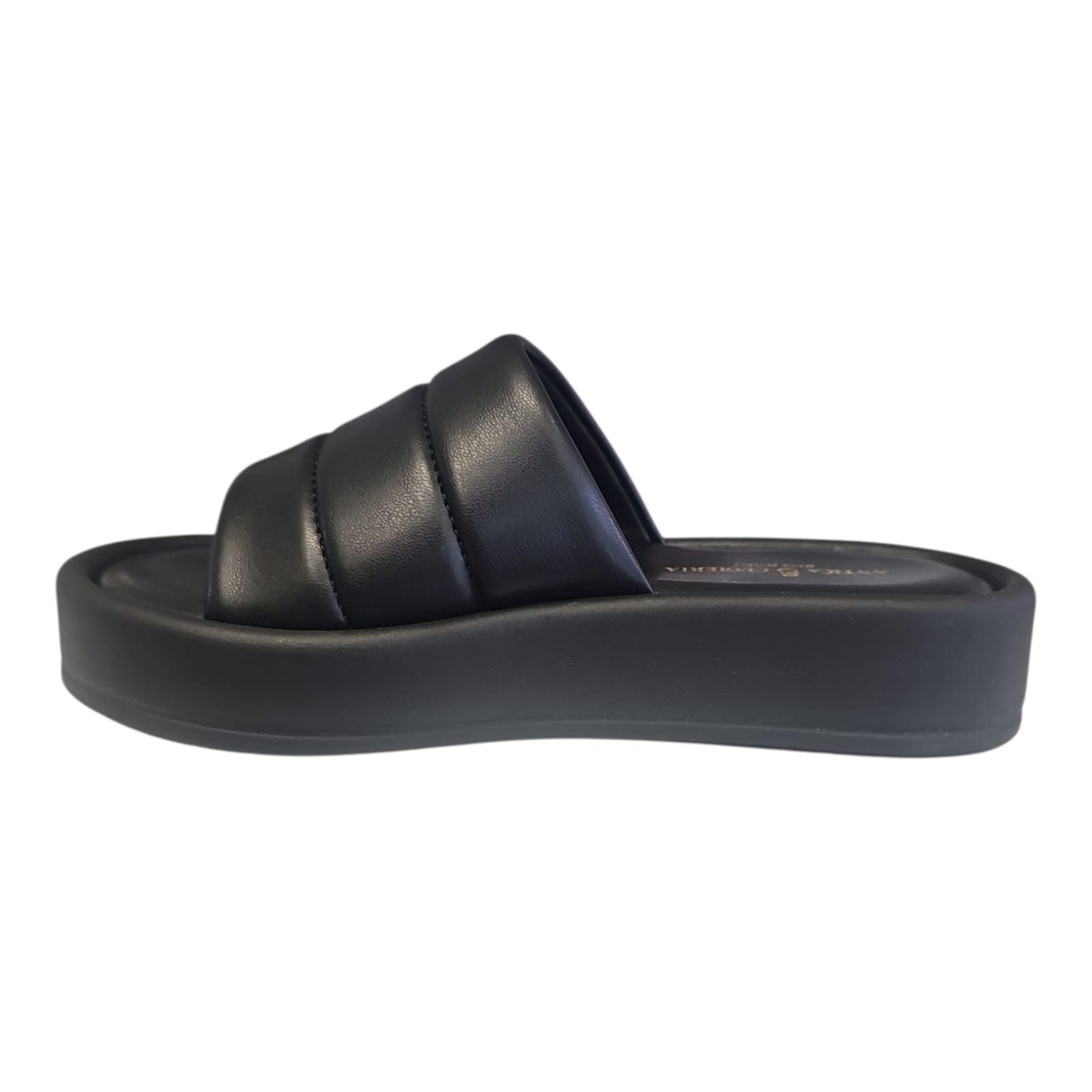 Antica Cuoieria Sandalo slider in pelle donna art.23021 nero