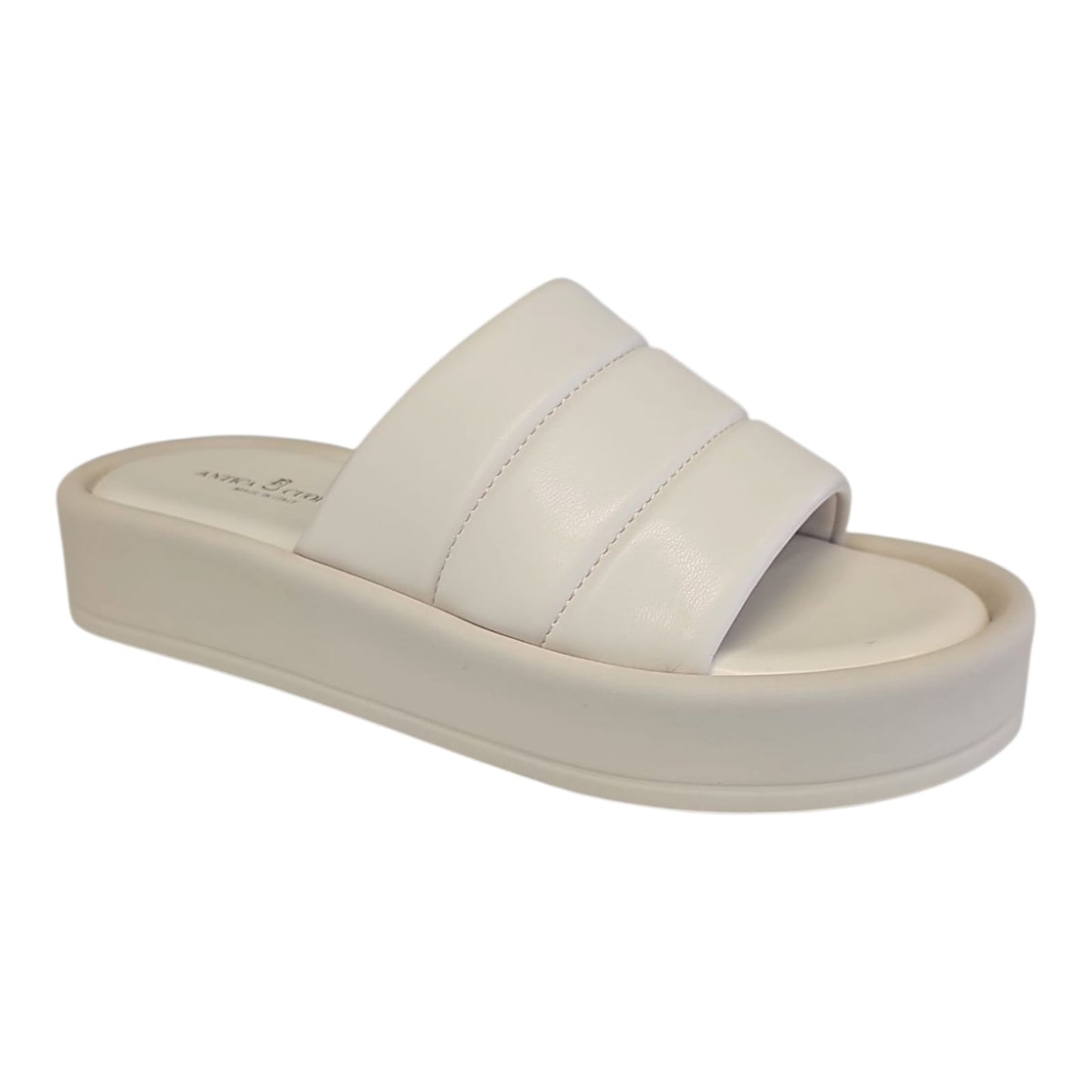 Antica Cuoieria Sandalo slider in pelle donna art.23021 OYSTER