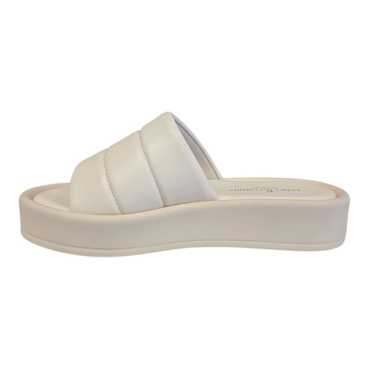 Antica Cuoieria Sandalo slider in pelle donna art.23021 OYSTER