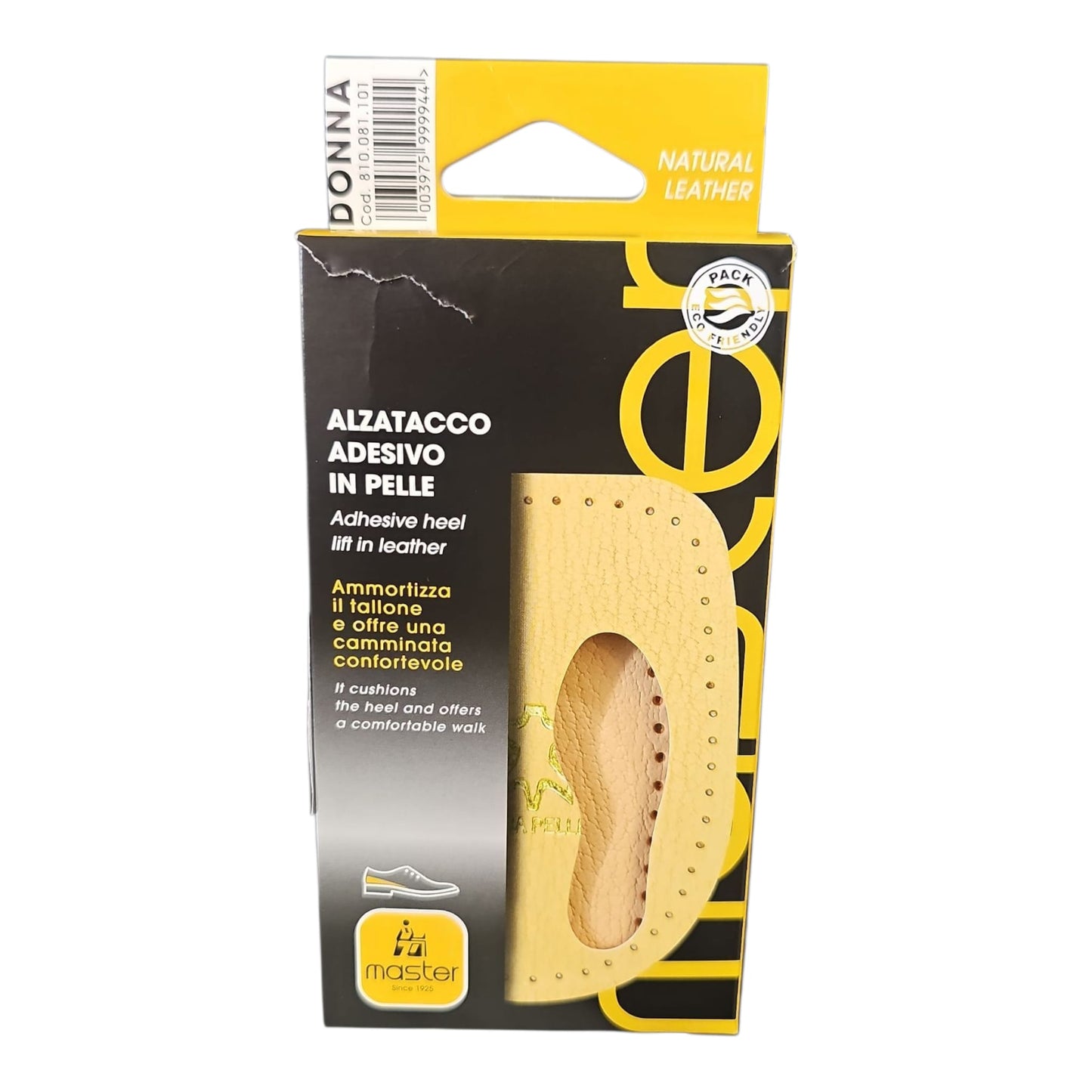 Alzatacco adesivo in pelle