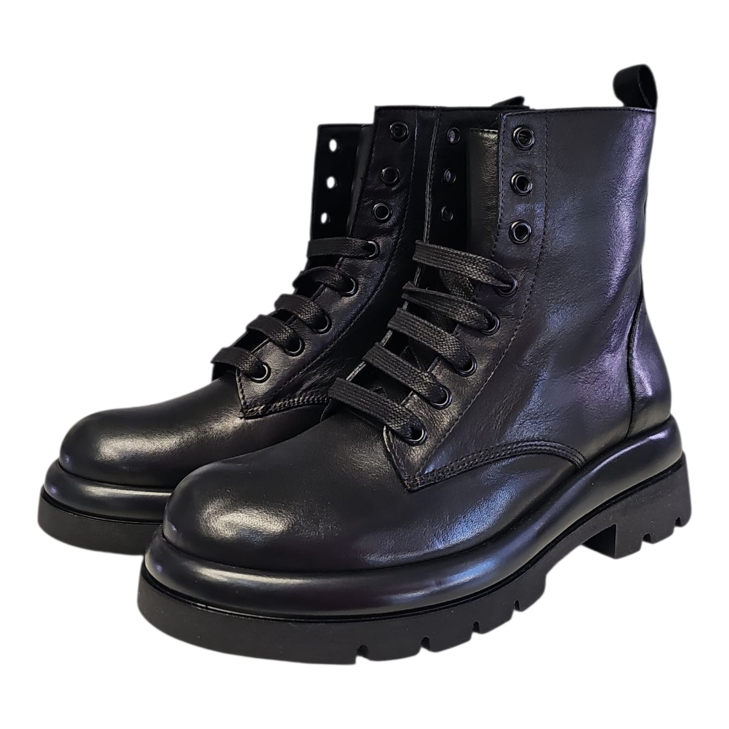 Melluso Anfibi Made in Italy Platform Carrarmato Tomaia Pelle R45385Z