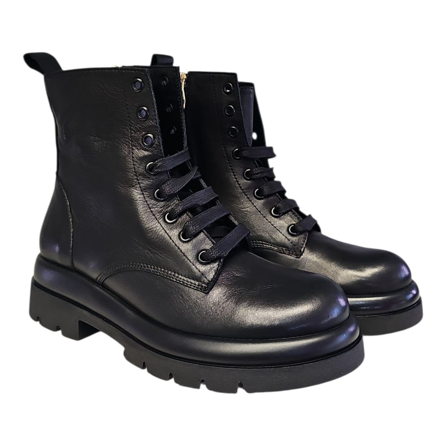 Melluso Anfibi Made in Italy Platform Carrarmato Tomaia Pelle R45385Z