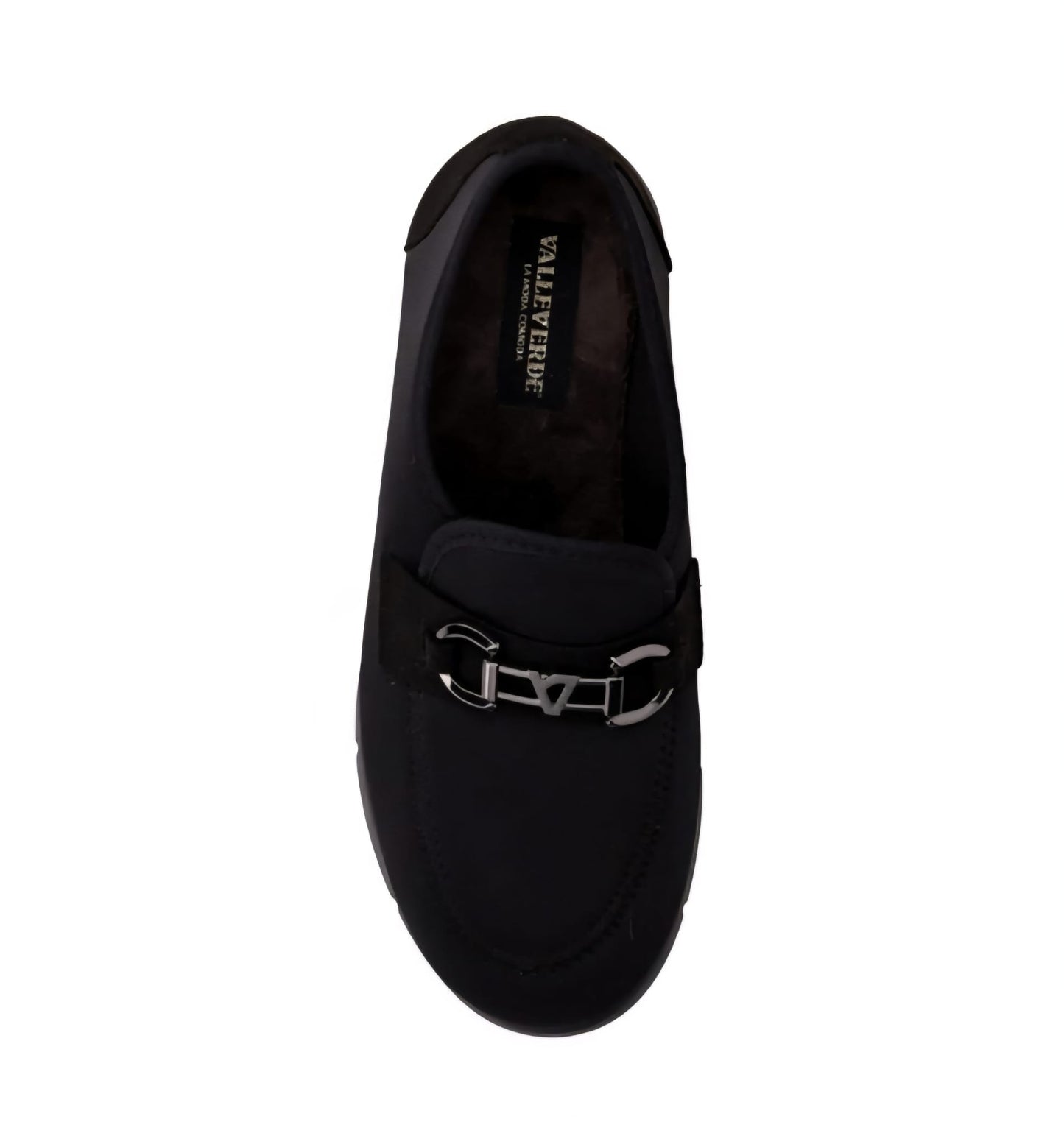 Valleverde – Scarpa Pantofola Donna in Tessuto Elasticizzato con Accessorio Decorativo, Ideale per Alluce Valgo